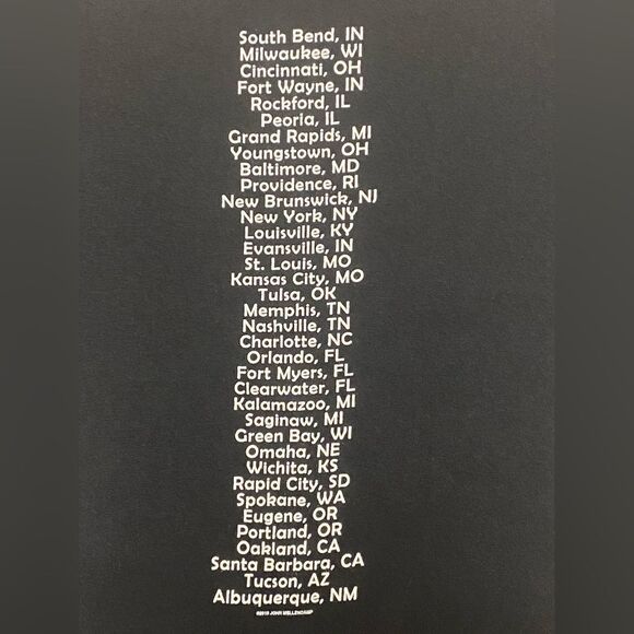 John Mellencamp Black 2019 On Tour Unisex Shirt Sz M - Picture 6 of 9